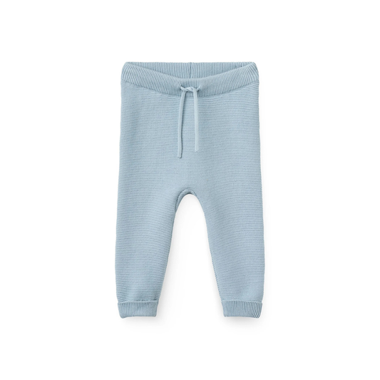 Knitted pants - Cotton Baby Leggings - Organic cotton - Blue/Dusty Blue - Copenhagen Colors