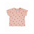 T-shirt badstof - Tee shirt eponge - Roze/Aardbeitjes - Emile et Ida