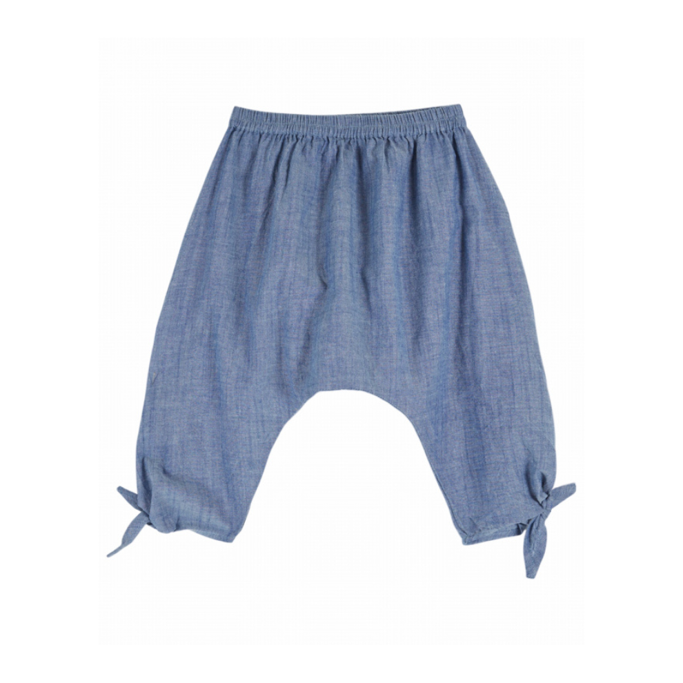 Pofbroekje - Sarouel Bebe - Katoen - Spijkerblauw - Emile et Ida - productfoto