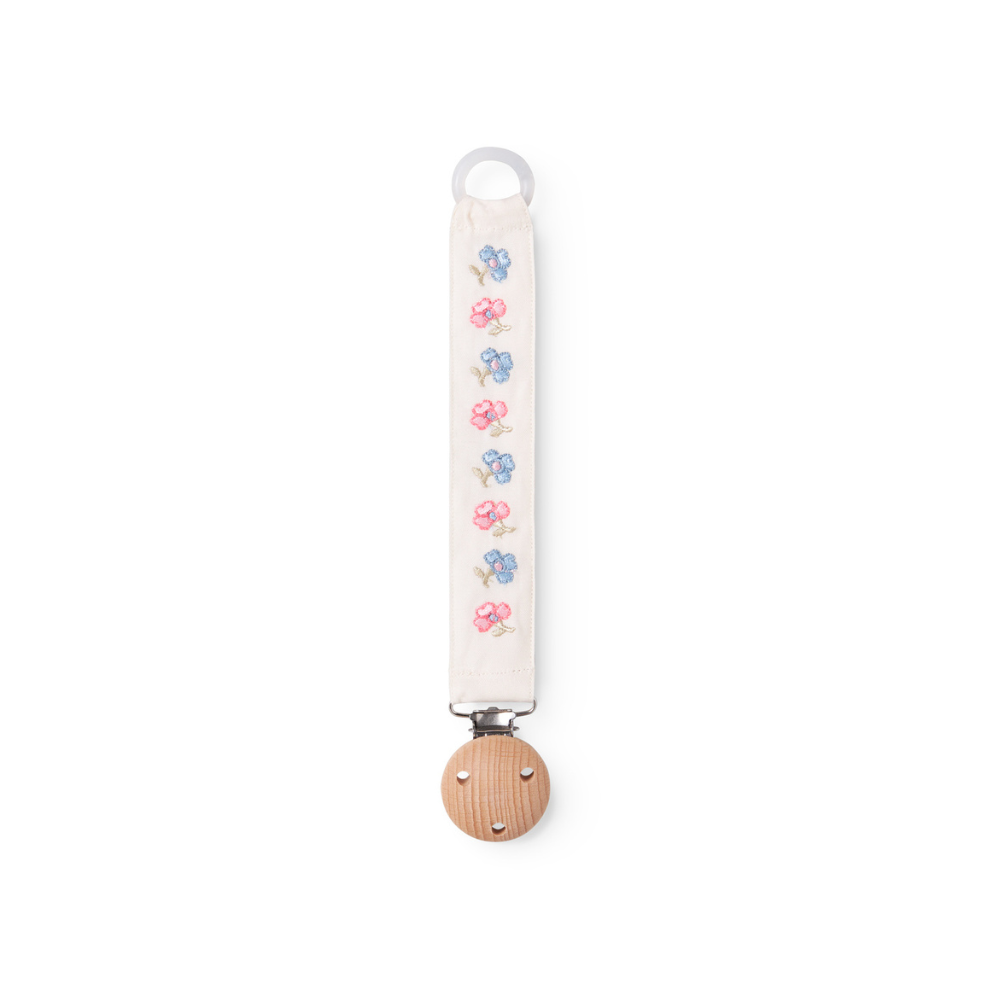 Bestickte Schnullerkette - Alo Embroidery - Mini Flowers/Blumen - MarMar Copenhagen