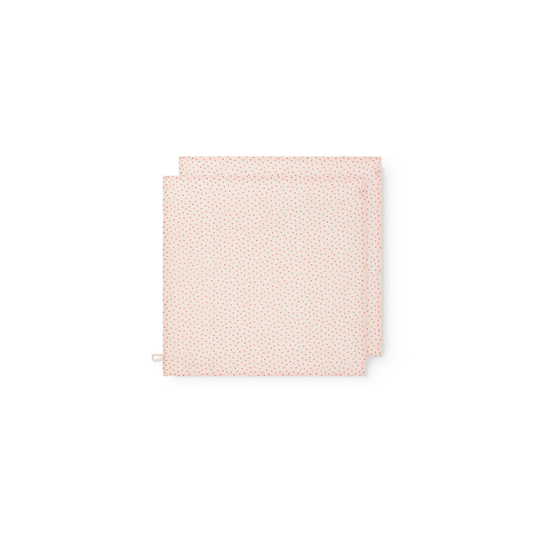 Hydrophilic cloths Ada - 65x65cm - 2 pack - Organic cotton muslin - Happy Hearts/Heart print - MarMar Copenhagen