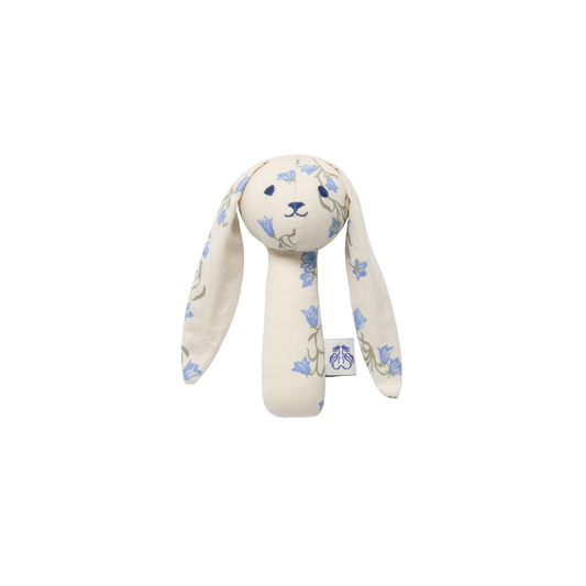 Rabbit rattle - Organic cotton - Bellflower - Garbo&Friends