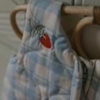 Gewatteerde Slaapzak - Plaid Sky Blue - Biologisch katoen - Garbo&Friends - productfoto - afbeelding 3