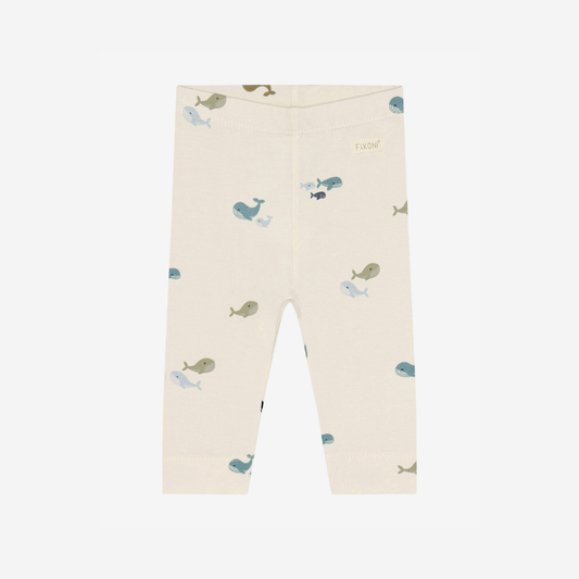 Leggings - Organic Cotton - Arctic Ice/Whales - Fixoni
