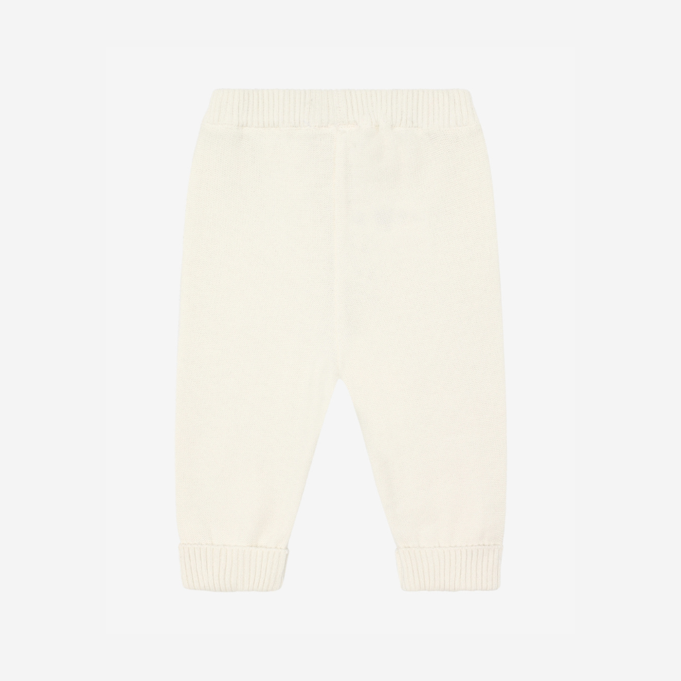 Gebreid broekje - Biologisch katoen - Knit Pants - Antique White - GOTS - Fixoni - voorkant - afbeelding 3