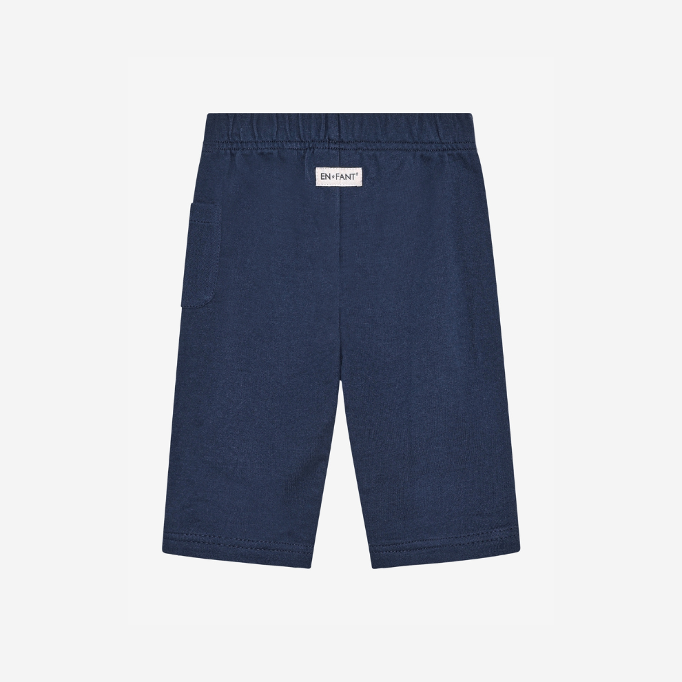 Lang broekje - Katoen mousseline & sweat - Medieval Blue - Pants Muslin - En Fant - productfoto - afbeelding 2