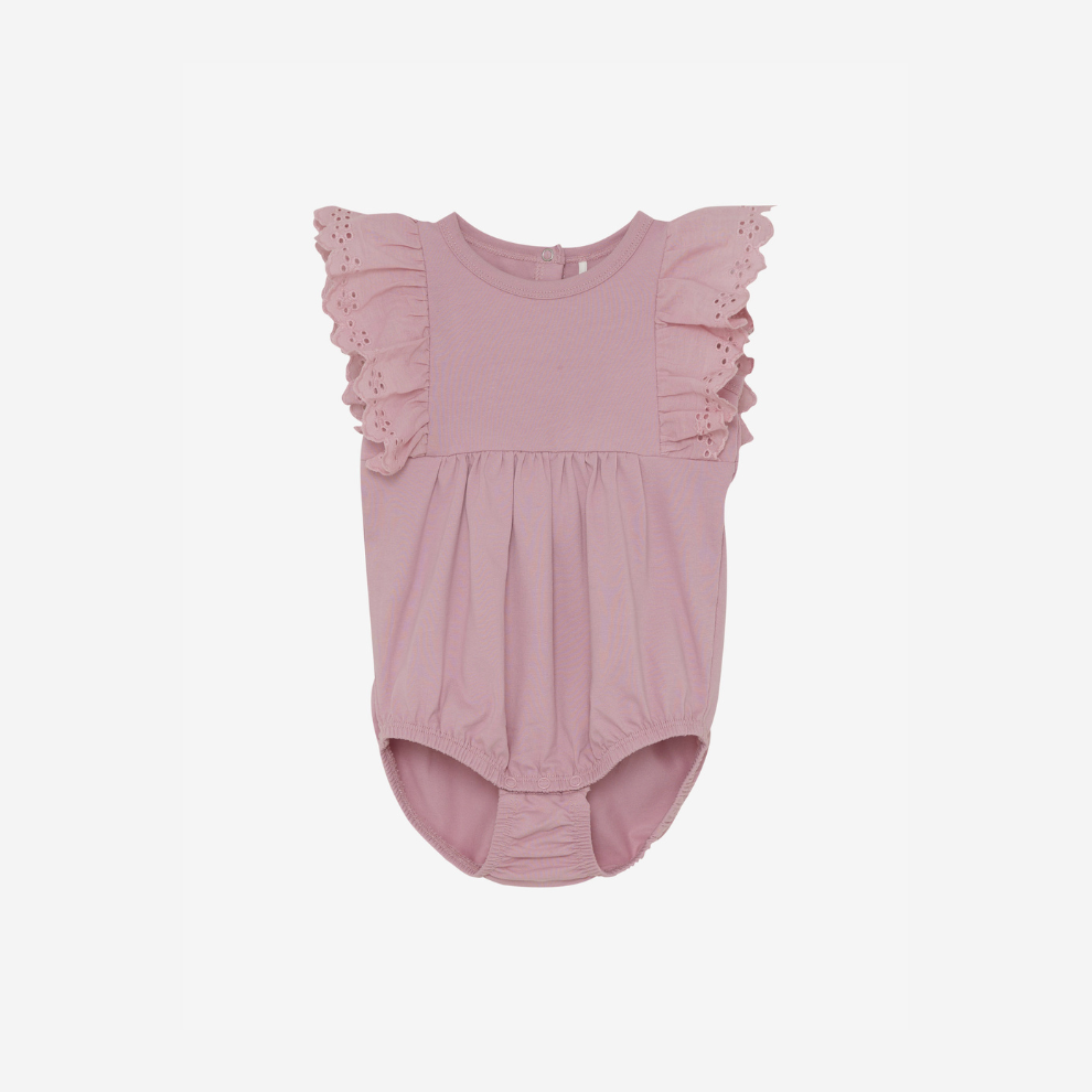 Ärmelloser Strampler - Baumwolle - Zephyr/Rosa - Strampler Uni - En Fant