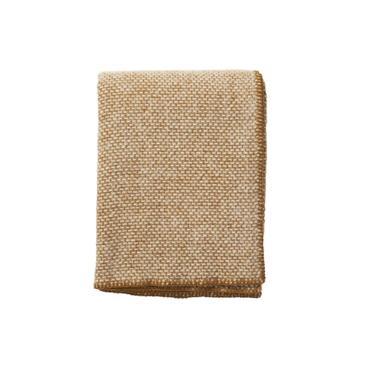 Wiegdeken Domino baby - Zuiver scheerwol - Caramel/Bruin - Klippan