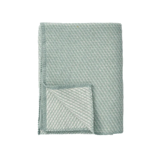 Wieg- of ledikantdeken Velvet - Zuiver scheerwol - Duck Blue - Klippan