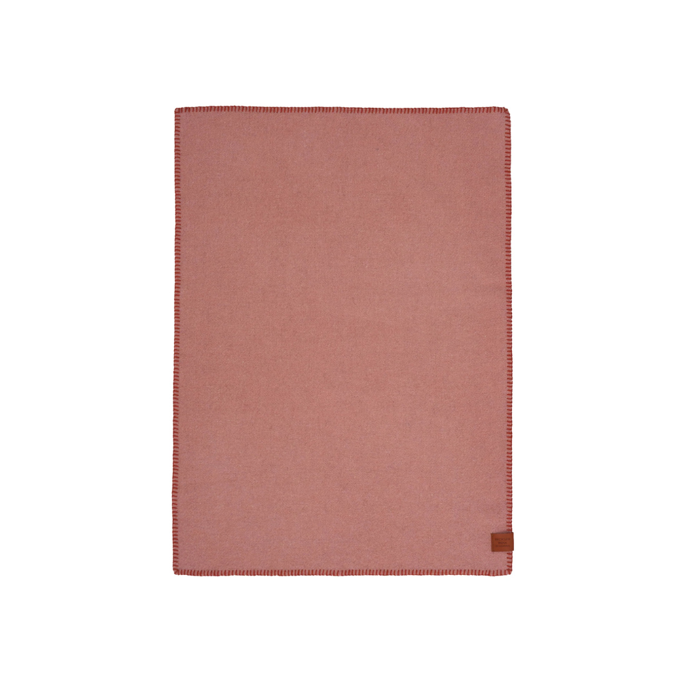 Cozy baby Wiegdeken - Biologisch wol - 65x90cm - Pink/Rust - Klippan