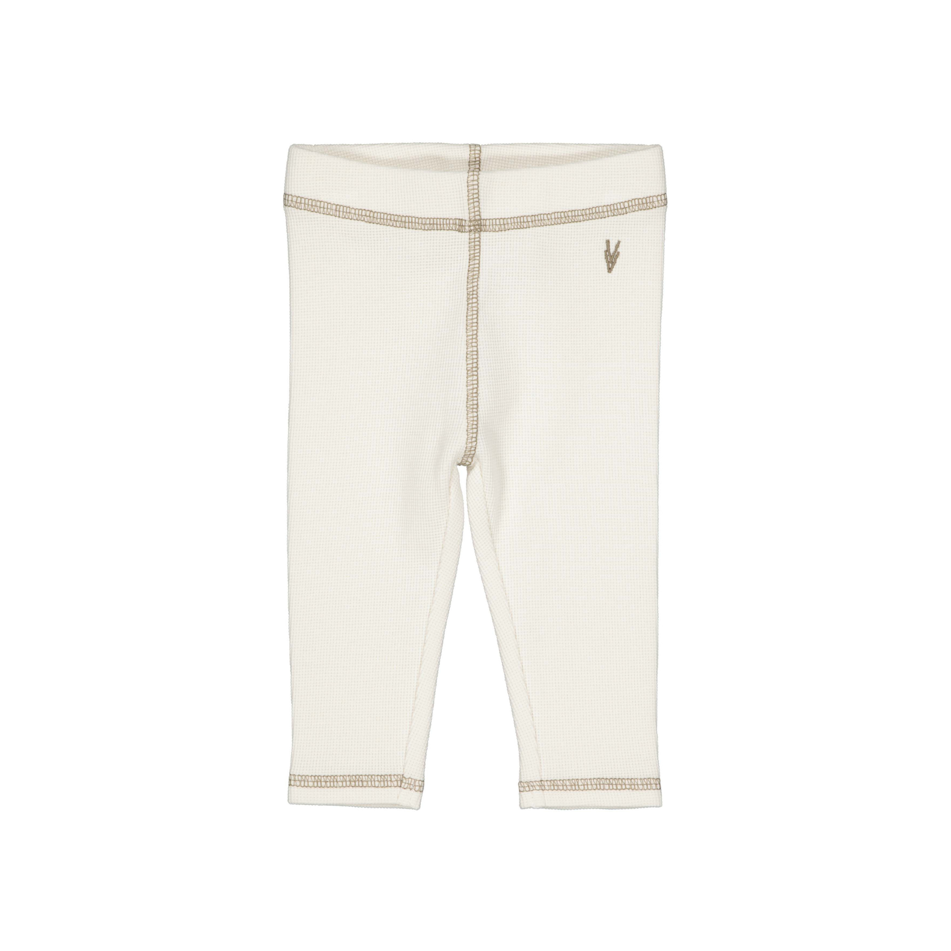 Legging broekje Niels - White Cream - 100% katoen - LEVV Labels - voorkant