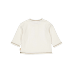 Top lange mouw Nathan - Cream White - 100% katoen - LEVV Labels - achterkant