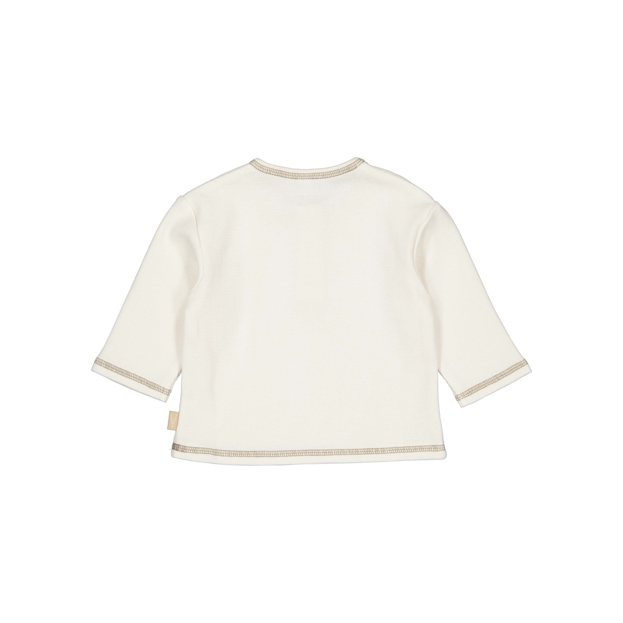 Top lange mouw Nathan - Cream White - 100% katoen - LEVV Labels - achterkant