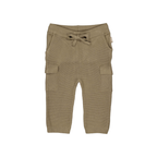 Gebreid cargo broekje Nolan - Light Brown - 100% katoen - LEVV Labels -voorkant