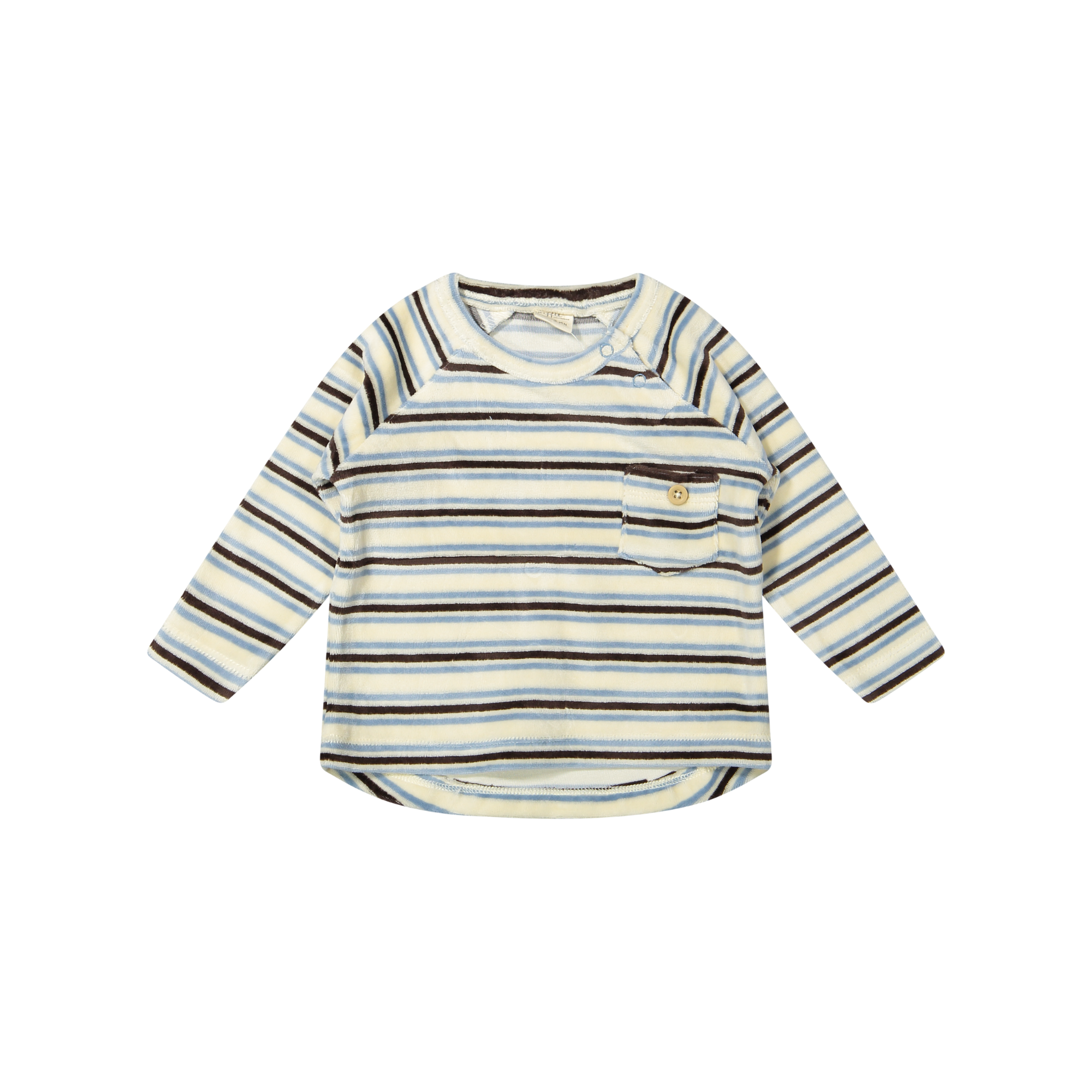 Top lange mouwen Julot - Velvet Stripe - Biologisch katoen - Riffle Amsterdam - vooraanzicht