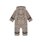Overall aus Merinowolle-Fleece - Camel Melange Leopardenmuster - HUTTEliHUT