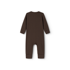 Baby boxpakje Rompy Zip met omslagvoetjes en wantjes - Biologisch katoen & modal - Dark Roast - MarMar Copenhagen - productfoto - afbeelding 4