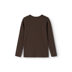 Basic longsleeve Plain Tee LS - Biologisch katoen & modal - Dark Roast - MarMar Copenhagen - productfoto - afbeelding 4