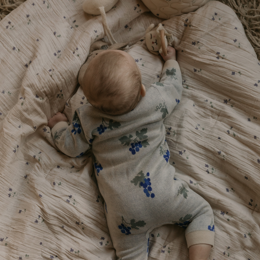 Gewatteerde deken - 100x140cm - Seersucker Filled Blanket - Viola - Garbo&Friends