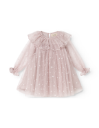 Tulle baby dress Dera B with hearts - Cloud Gray Hearts - MarMar Copenhagen