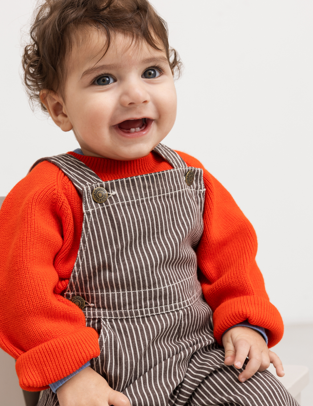 Gebreide babytrui Torin B - Biologisch katoen - Grapefruit - MarMar Copenhagen - productfoto - afbeelding 5