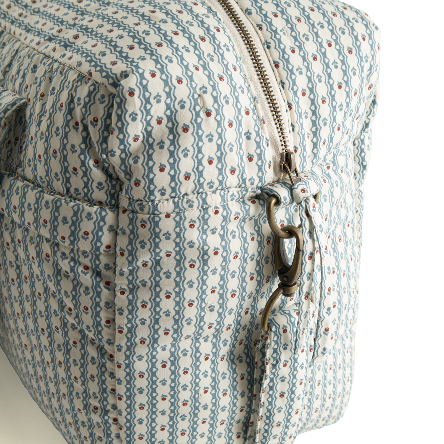 Luiertas/weekendtas - Floral Stripe - Biologisch katoen - MarMar Copenhagen