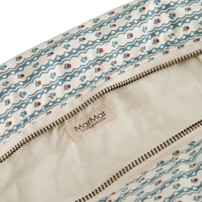 Luiertas/weekendtas - Floral Stripe - Biologisch katoen - MarMar Copenhagen
