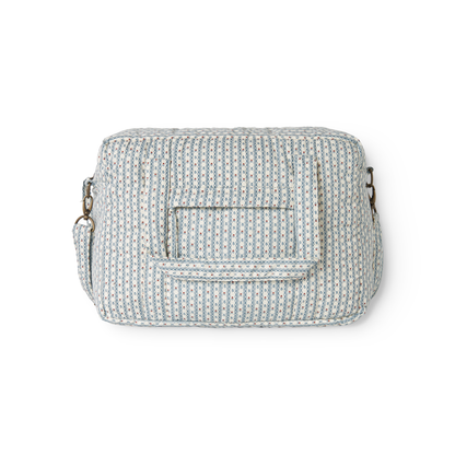 Luiertas/weekendtas - Floral Stripe - Biologisch katoen - MarMar Copenhagen