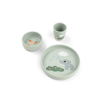 Zuignap borden set - Stick&Stay Dinner Set - Elphee - Green - Done by Deer - productfoto - afbeelding 2
