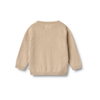 Gebreid vestje - Warm Sand Knit - Cardigan Sofus - Biologisch katoen - Wheat - productfoto