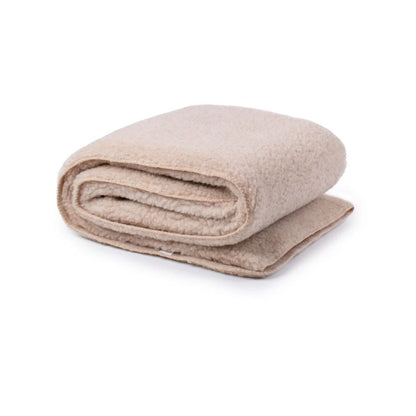 Wollen Deken - Deken Modern - Natural en Beige - 100% Natuurlijke wol - Alwero beige