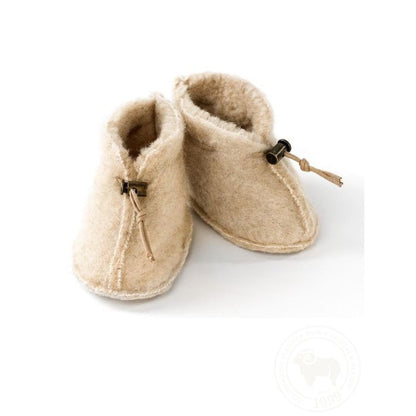 Alwero - Baby slofjes Emo - 100% wol - beige