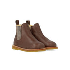 Classic chelsea laars - Leer - Donker taupe/check - Angulus product