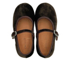 Mary Jane ballerina - Velours/suede - Bruin - Angulus bovenkant