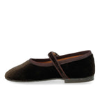 Mary Jane ballerina - Velours/suede - Bruin - Angulus zijkant