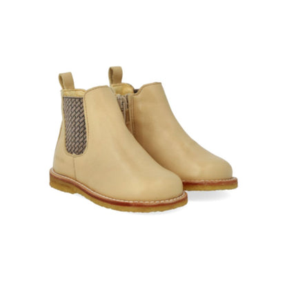 Classic chelsea laars - Leer - Oat/ecru check - Angulus product