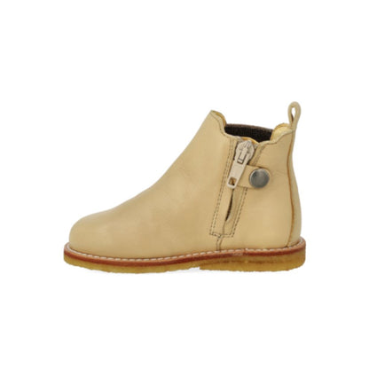 Classic chelsea laars - Leer - Oat/ecru check - Angulus rits