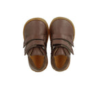 Eerste stapjes schoen hartjes - Leer - Dark taupe - Angulus bovenkant