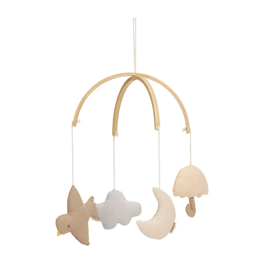 Baby boxmobiel - Biologisch katoen - Beige - Moonboon