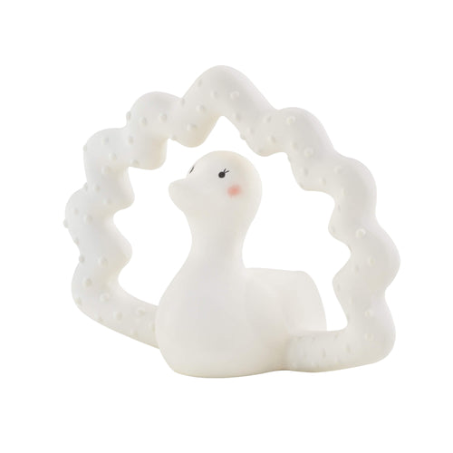 Baby Bello - Bijtring Patsy de Pauw - Peafowl - 100% natuurlijk Hevea rubber - zijaanzicht