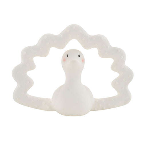 Baby Bello - Bijtring Patsy de Pauw - Peafowl - 100% natuurlijk Hevea rubber - vooraanzicht