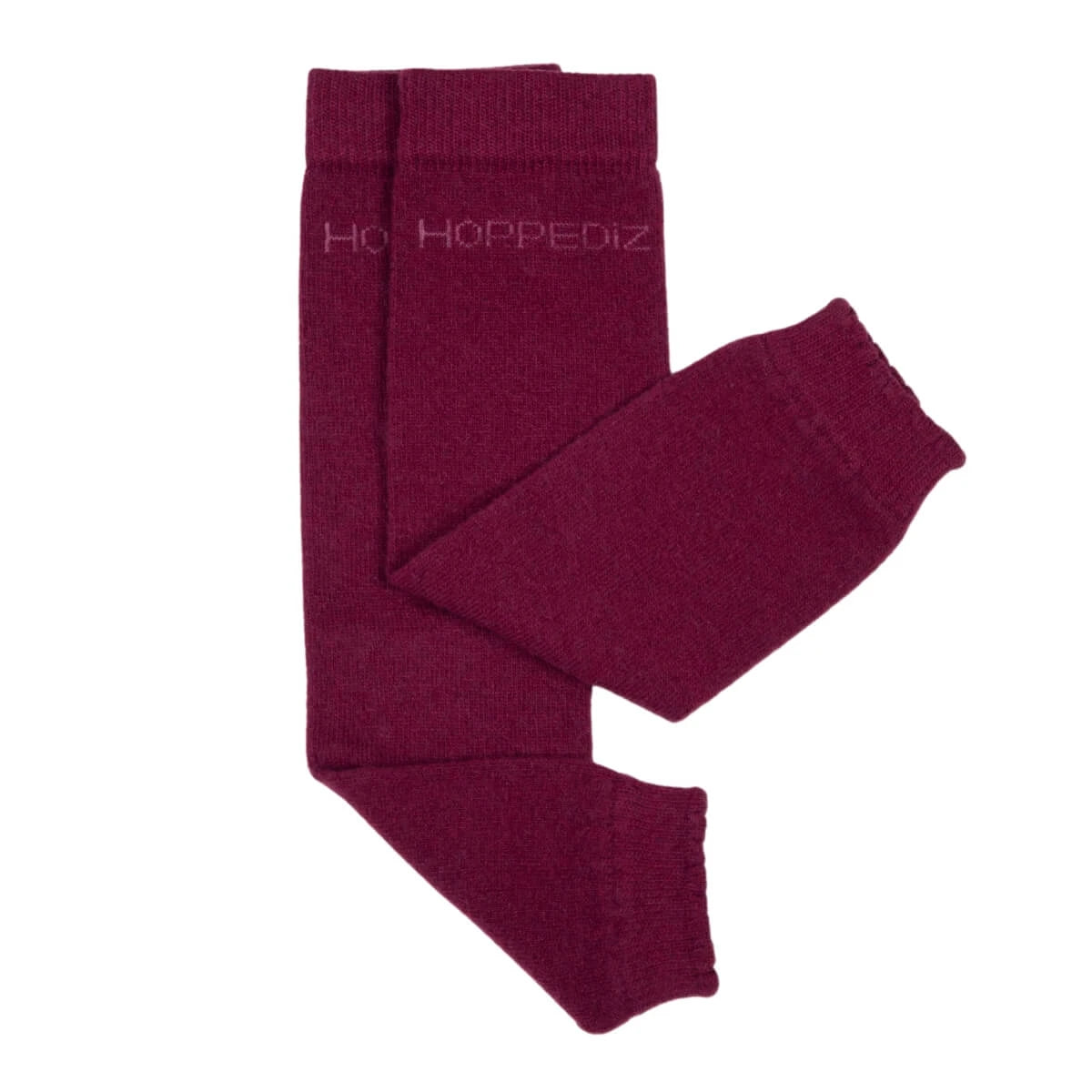 Baby Leg Warmers – Merino bordeaux – Wollen babybeenwarmers – Merinowol en kasjmier – Hoppediz