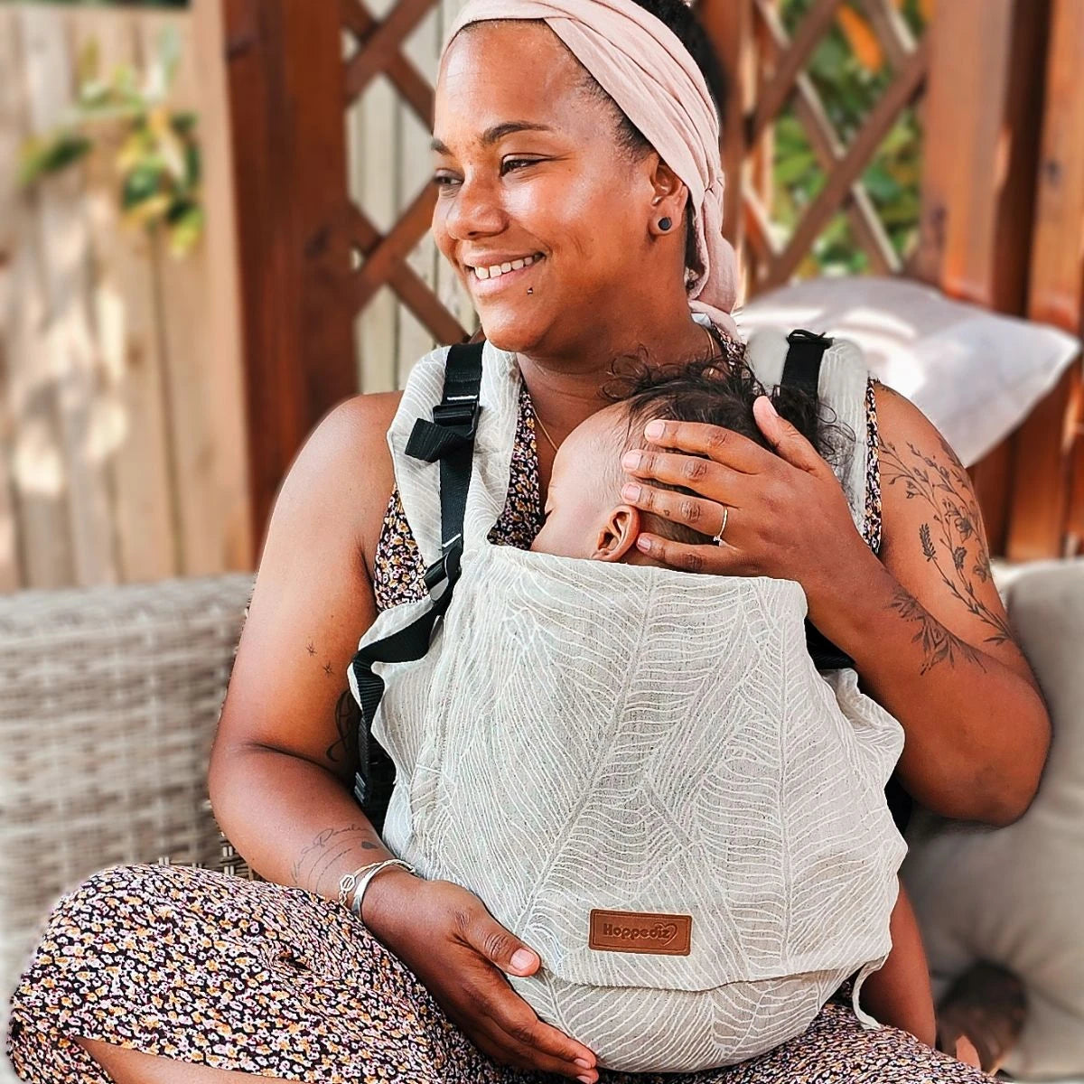 Buckle Toddler – Grenada Natural Linen – Ergonomische peuterdraagzak – Katoen en linnen – 9–25 kg – Hoppediz
