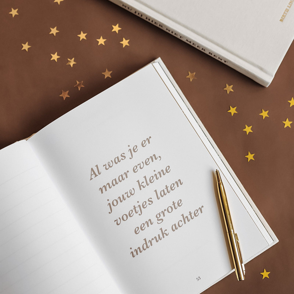 Nu jij hier niet meer bent – Livre du souvenir et carnet pour votre bébé étoile – Birth Lines