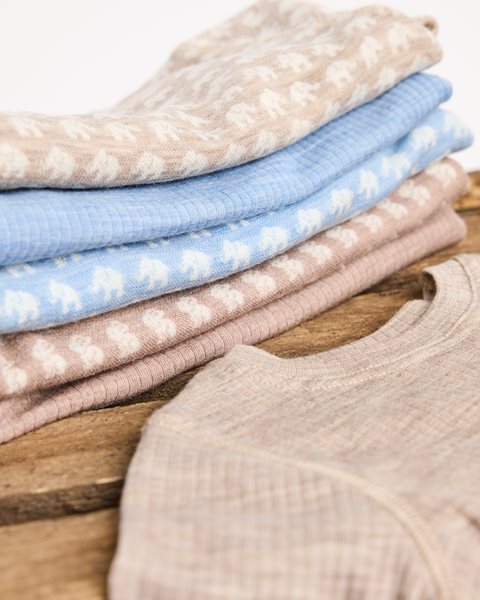 Pajamas / sleeper Soft Powder Rabbits – 100% merino wool - SmallStuff