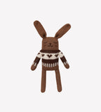 Gebreide konijnenknuffel Felix Jacquard Sweater – 100% baby alpaca – Main Sauvage
