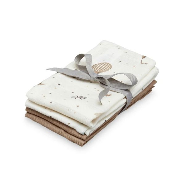 CamCam Copenhagen - Wash Cloth, 4 pack - Dreamland, Camel - 30x30 cm