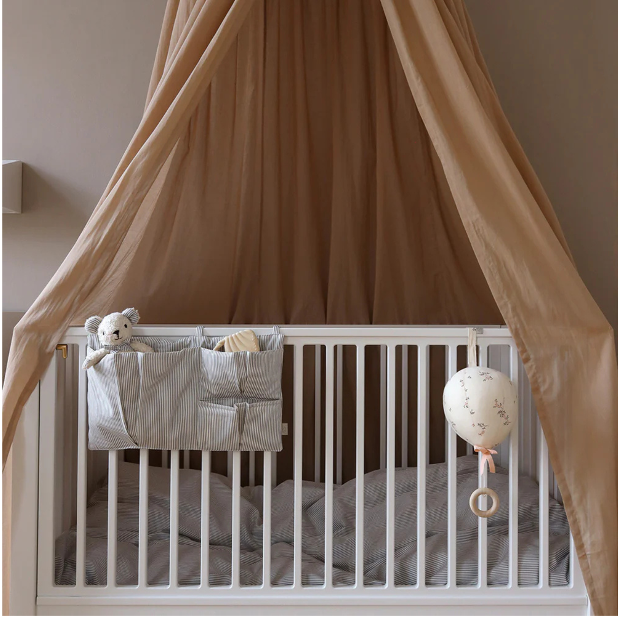 Bedhemel/Canopy - 100% biologisch katoen - GOTS - CamCam Copenhagen latte lifestyle