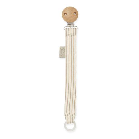 CamCam Copenhagen - Pacifier Holder Camel Stripe - Speenkoord - GOTS