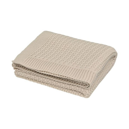 CamCam Copenhagen - Harper Baby Knit Throw - GOTS - Latte - Dekentje - gevouwen